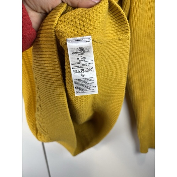 GAP Yellow Cable Knit Sweater Womenswear Pullover Long Sleeve‎ Casual Wear M - Picture 7 of 8